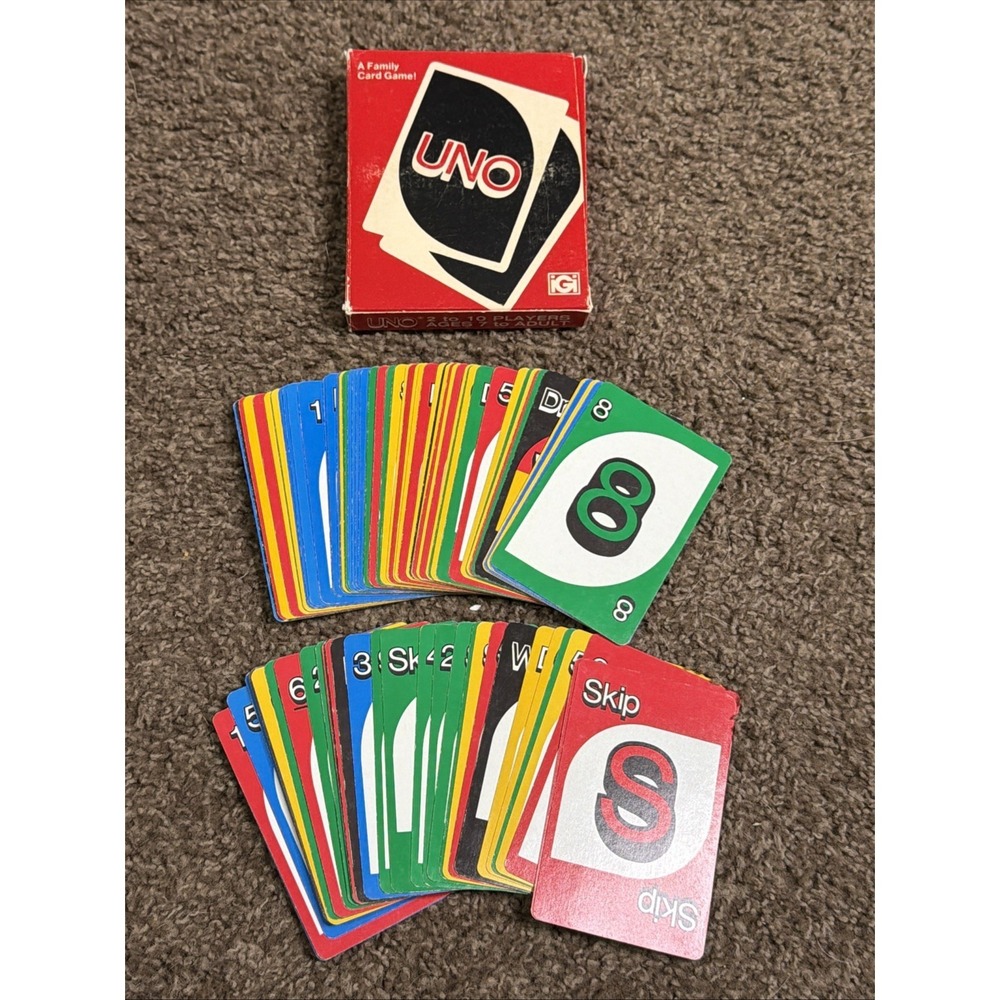 1978 Vintage IGI International Games Inc. UNO Playing Card Game